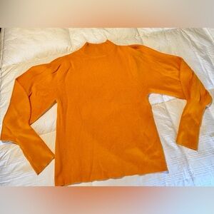 Women's Orange Ribbed Top